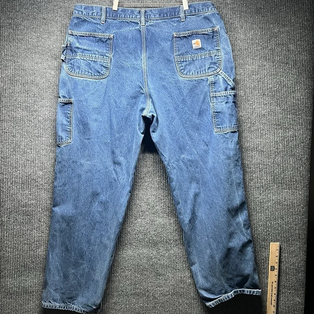 Carhartt FR Pants Mens 44x34 Blue Flame Resistant 2112 Cat 2‎ Workwear Welding